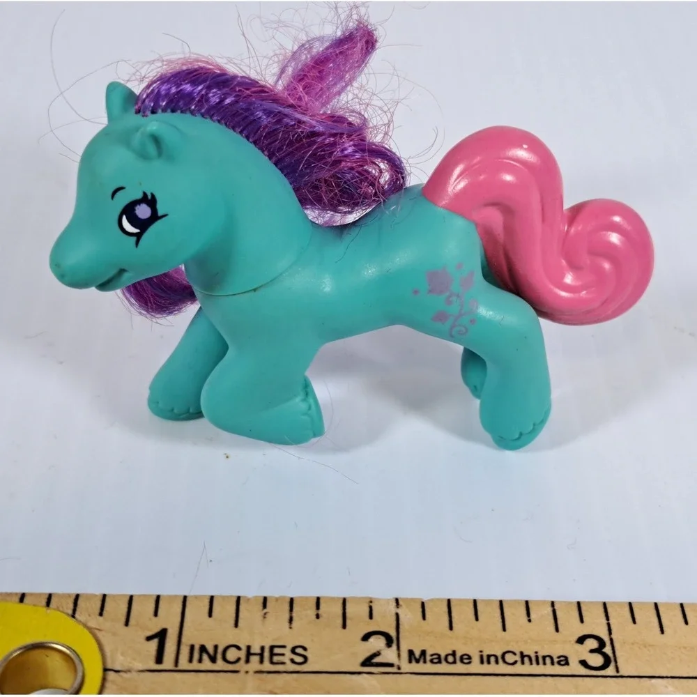 Vintage 1998 Hasbro My Little Pony G2 Ivy Teal Pink Purple Jewel Eye Figure